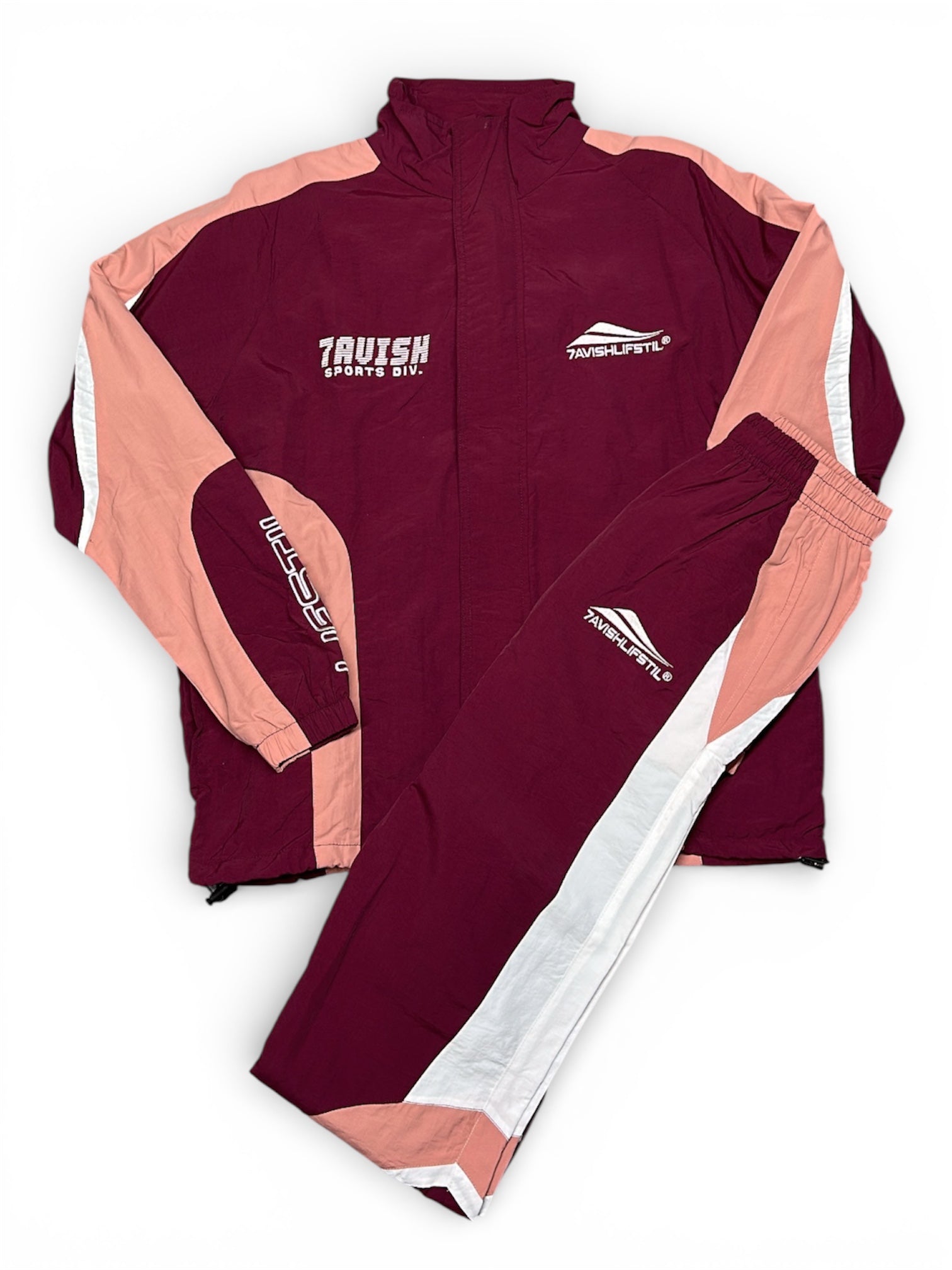 7avish "Burgundy" Sports Full Track Set