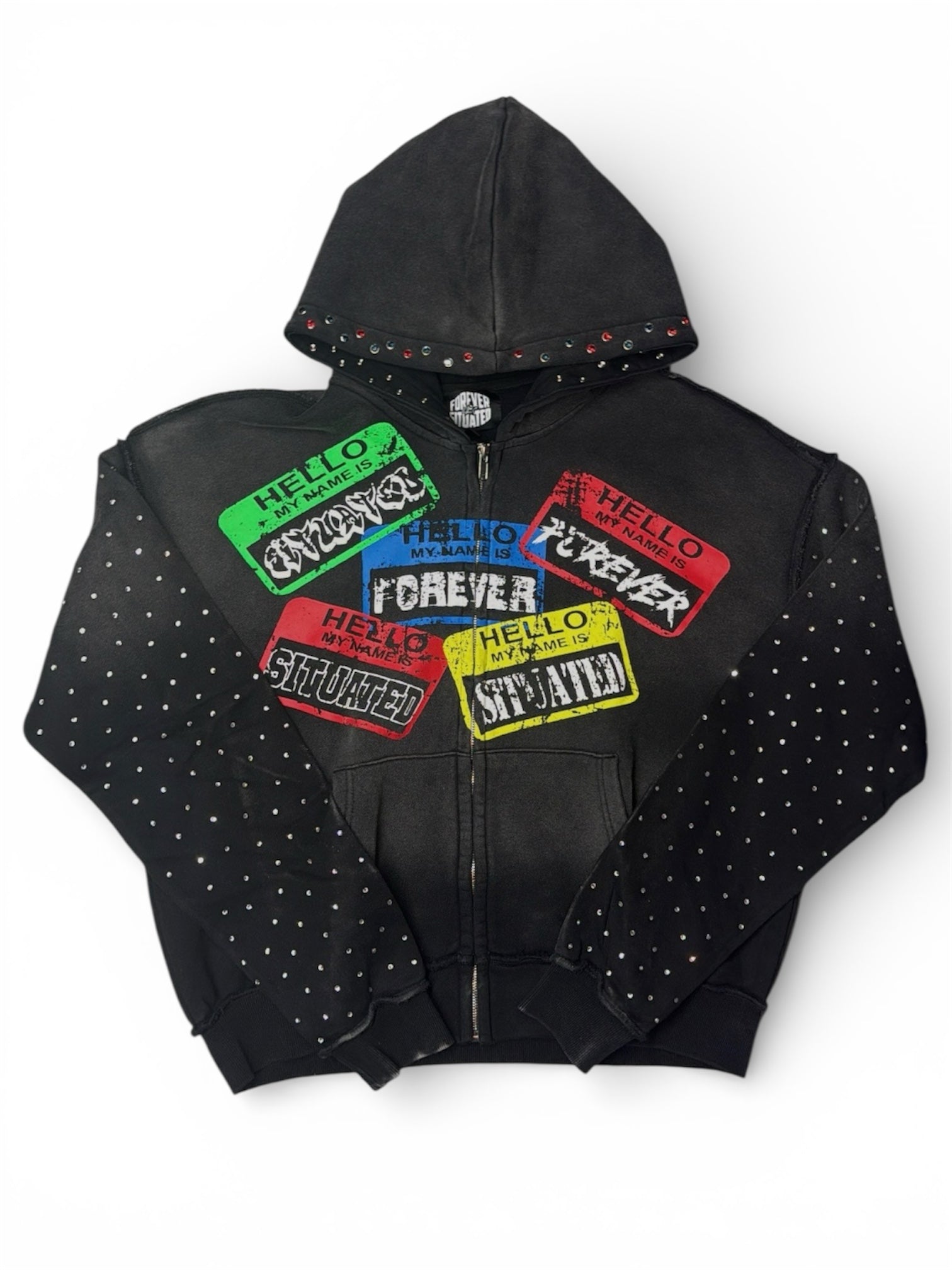 Forever Situated "Hello Forever" Zip-Up Hoodie
