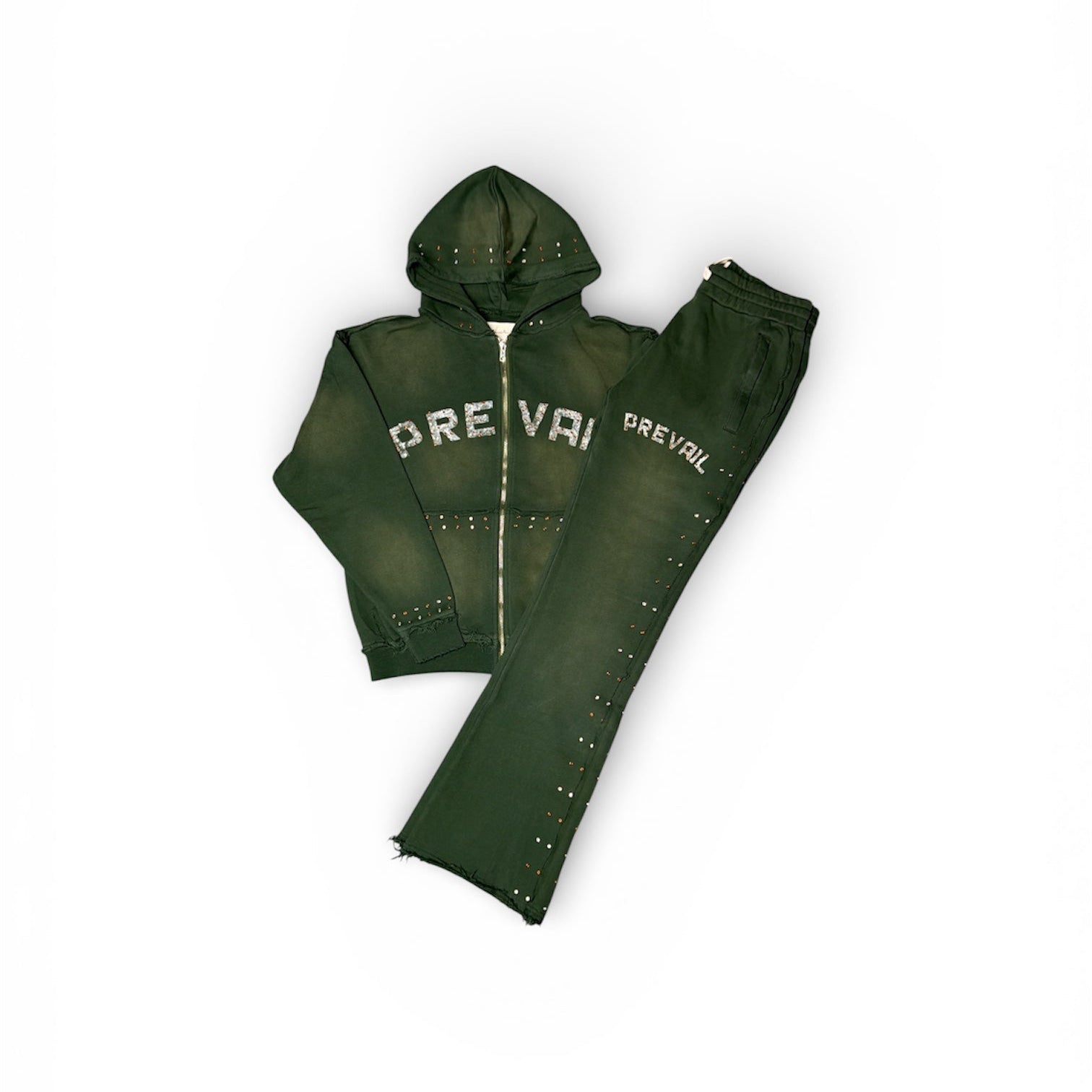 Legends Prevail "Signature Rhinestone" Green Full Sweatsuit