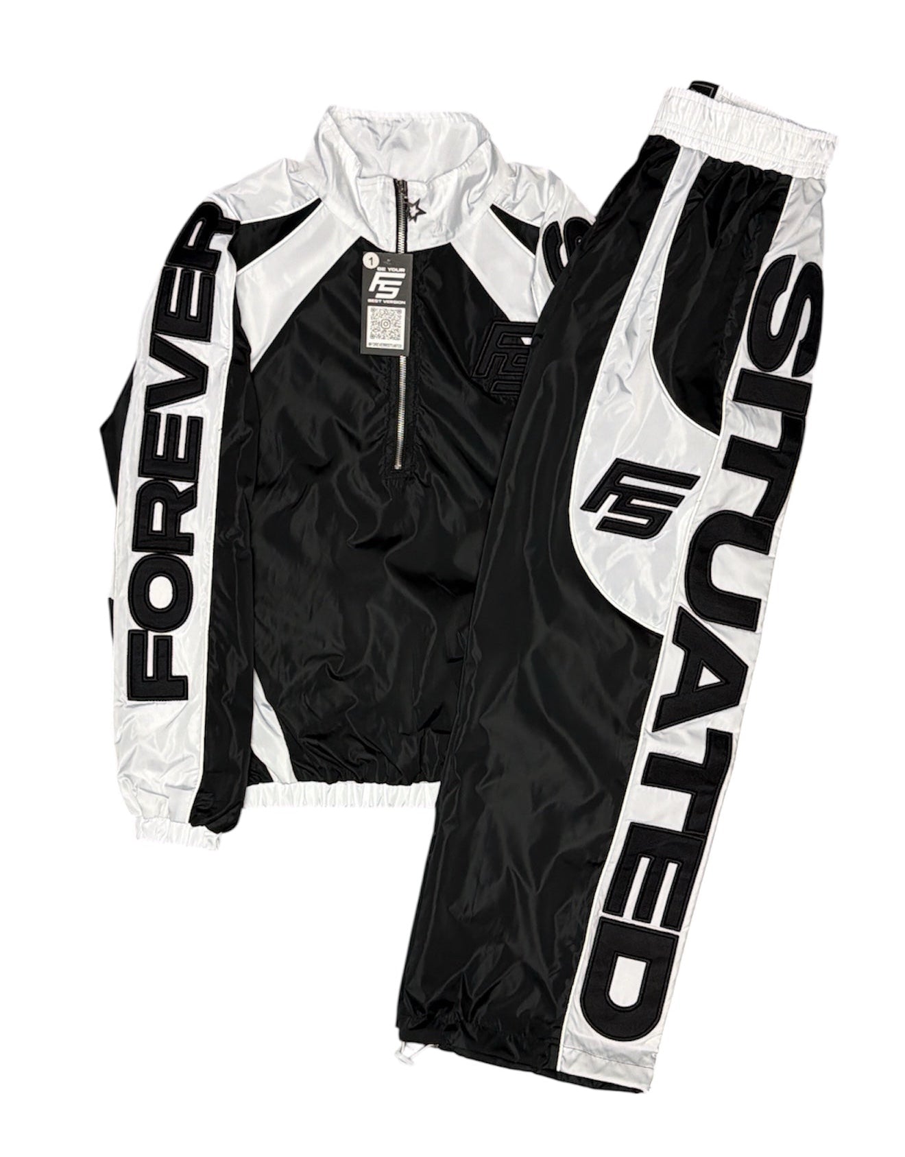 Forever Situated Track Suit (Black/White)