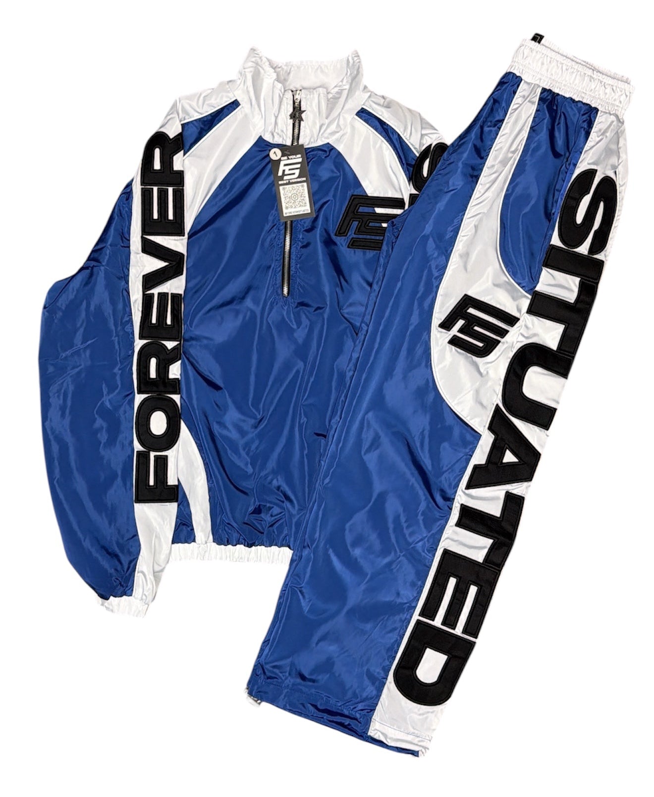 Forever Situated Track Suit (Blue/White)
