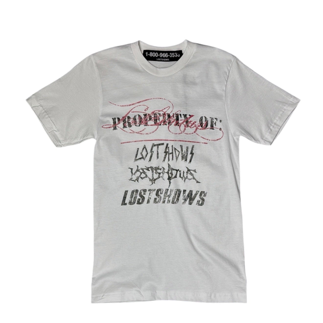 Lost SHDWS "Property Of" White T-Shirt