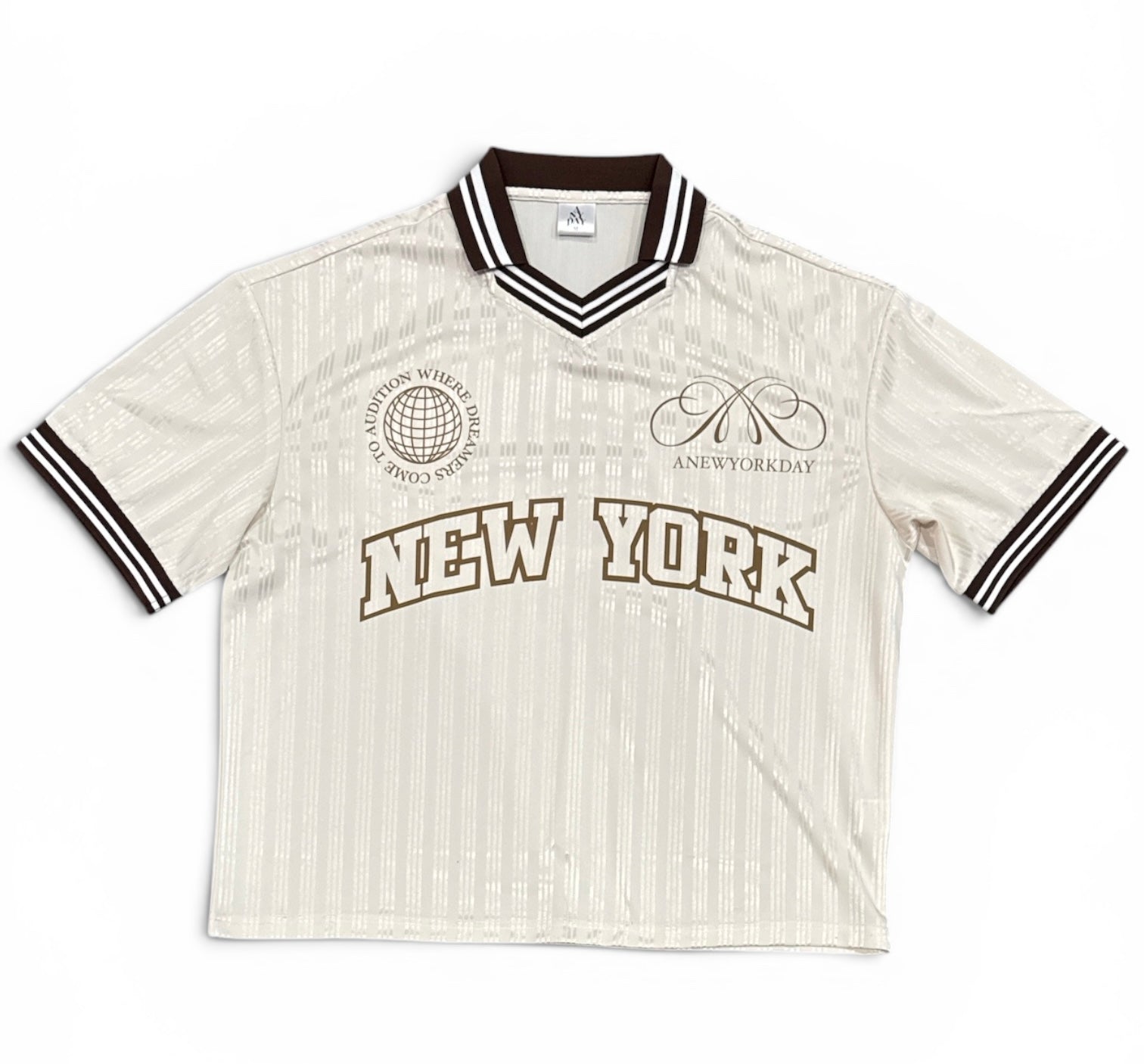 A New York Day "New York" Collared Shirt (Brown)