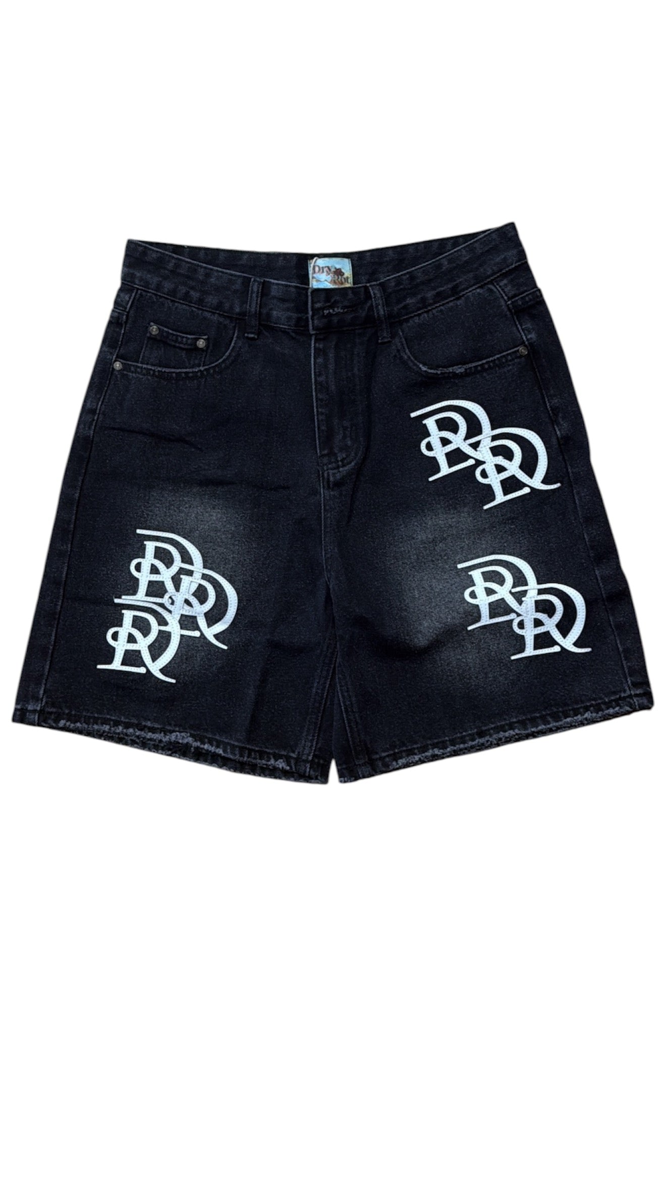 Dry Rot "Dr Patch" Black Jean Shorts