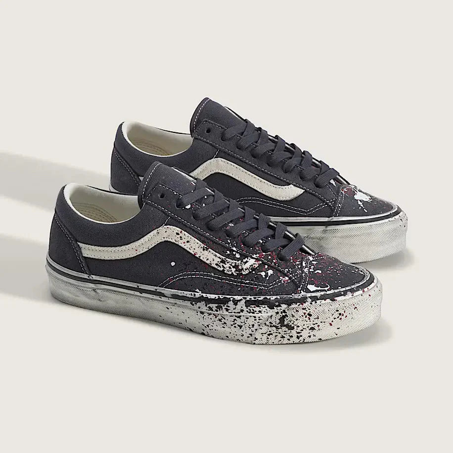 Vans "Paint Splatter" Old Skool 36 Charcoal Grey Shoes