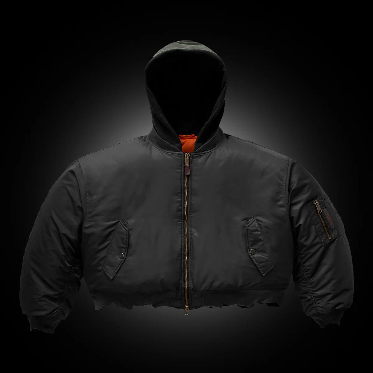 GV Gallery "Hooded Bomber" Black Jacket