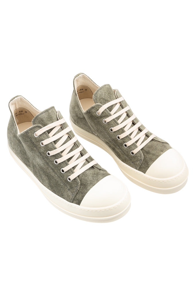 Rick Owens "Celadon Green" Ramone Suede Low Sneakers