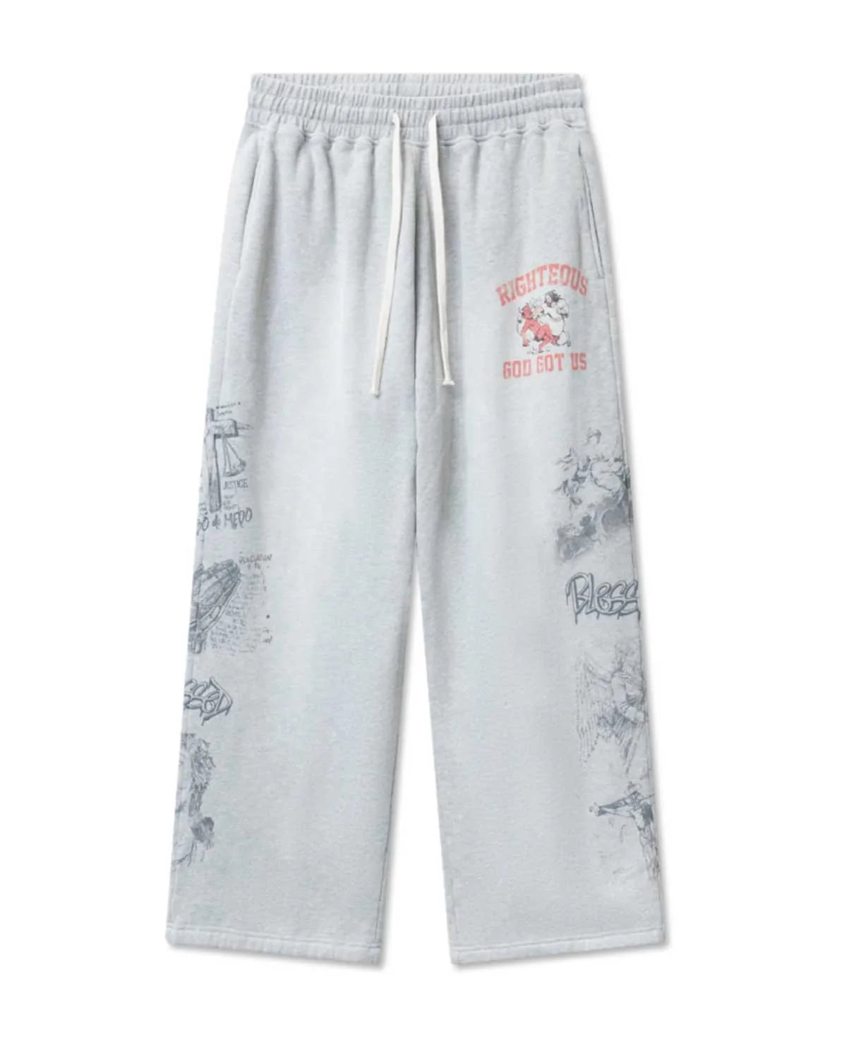 We Are Righteous "University" Grey Sweatpants