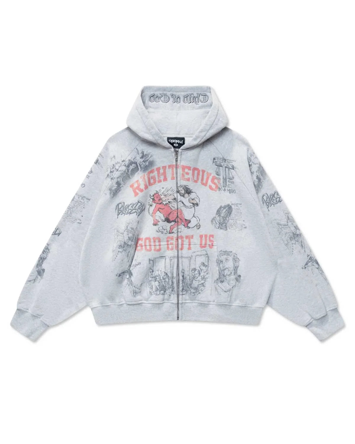 We Are Righteous "University" Zip-Up Hoodie