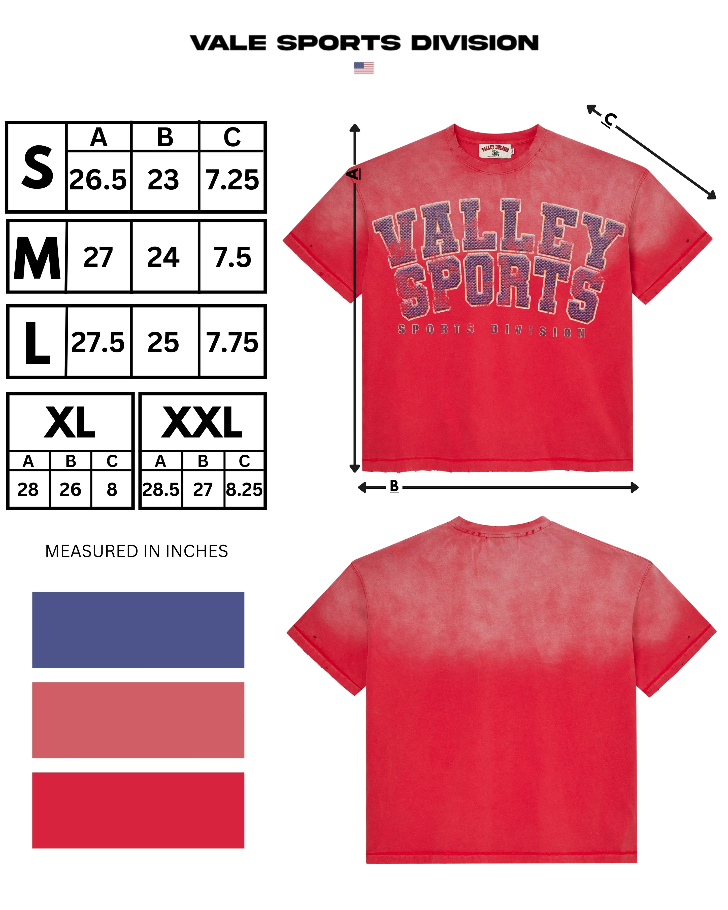 Vale "Sports Division" Red T-Shirt