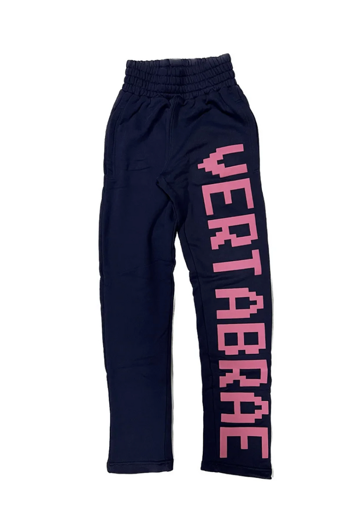 Vertabrae Navy/Pink Sweat Pants