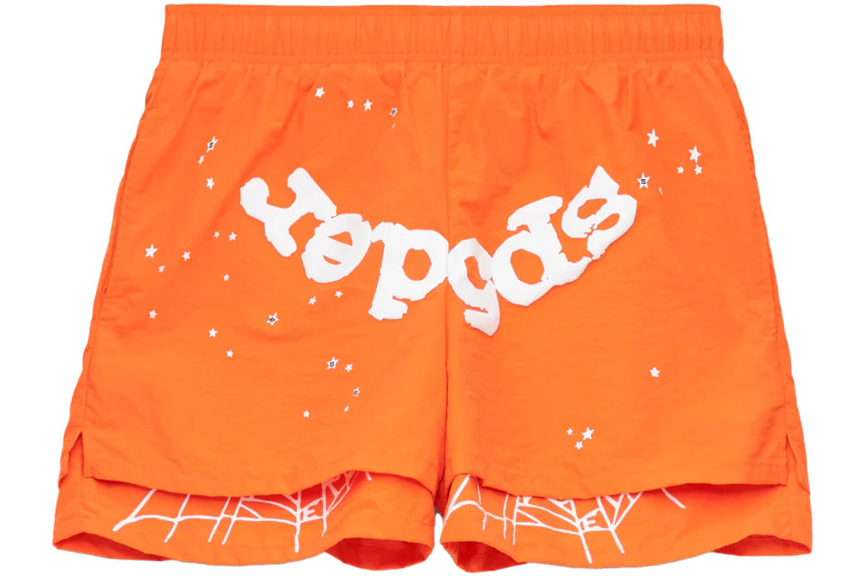 Sp5der OG Web Double Layer Orange Shorts