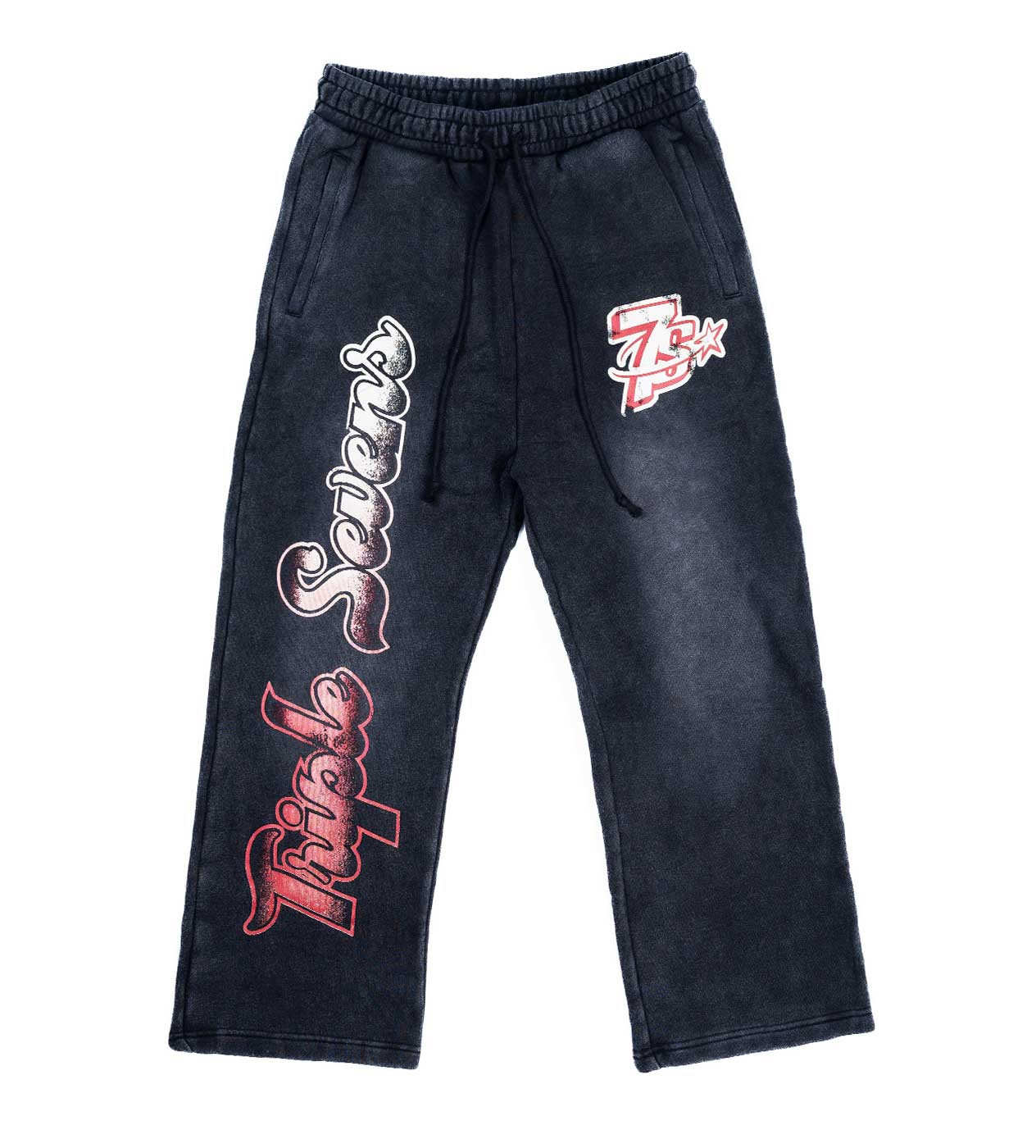 Triple 7s "All Star" Black Sweatpants
