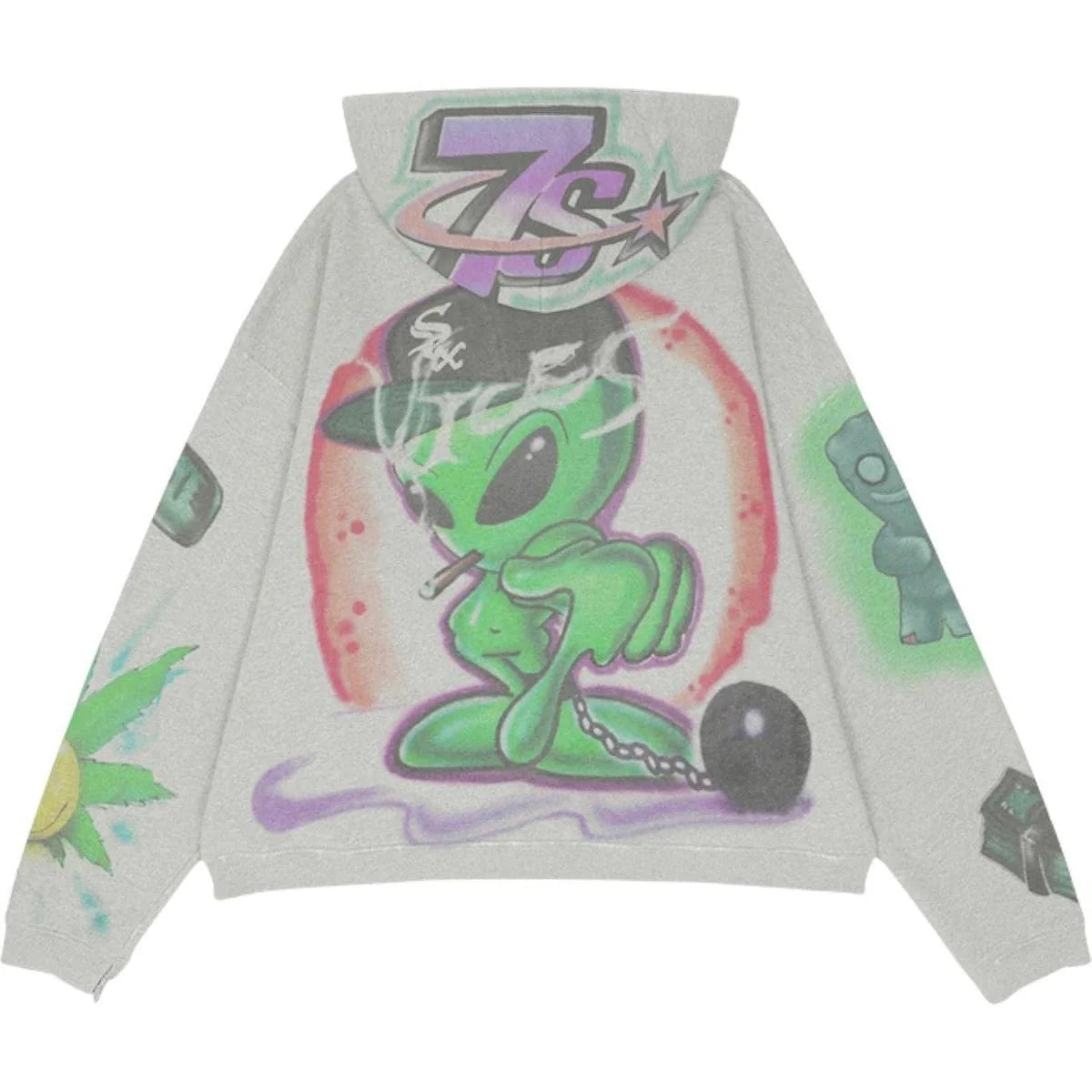 Triple 7s "Vice" Grey Hoodie