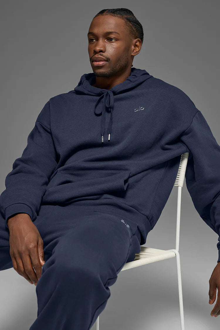 Alo "Accolade" Navy Pullover Hoodie