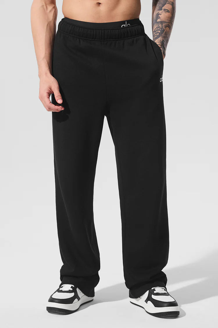 Alo "Accolade" Black Straight Leg Sweatpants