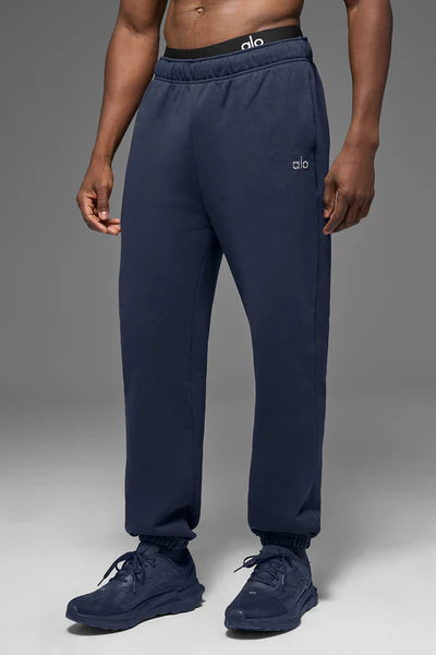 Alo "Accolade" Navy Scrunch Sweatpants