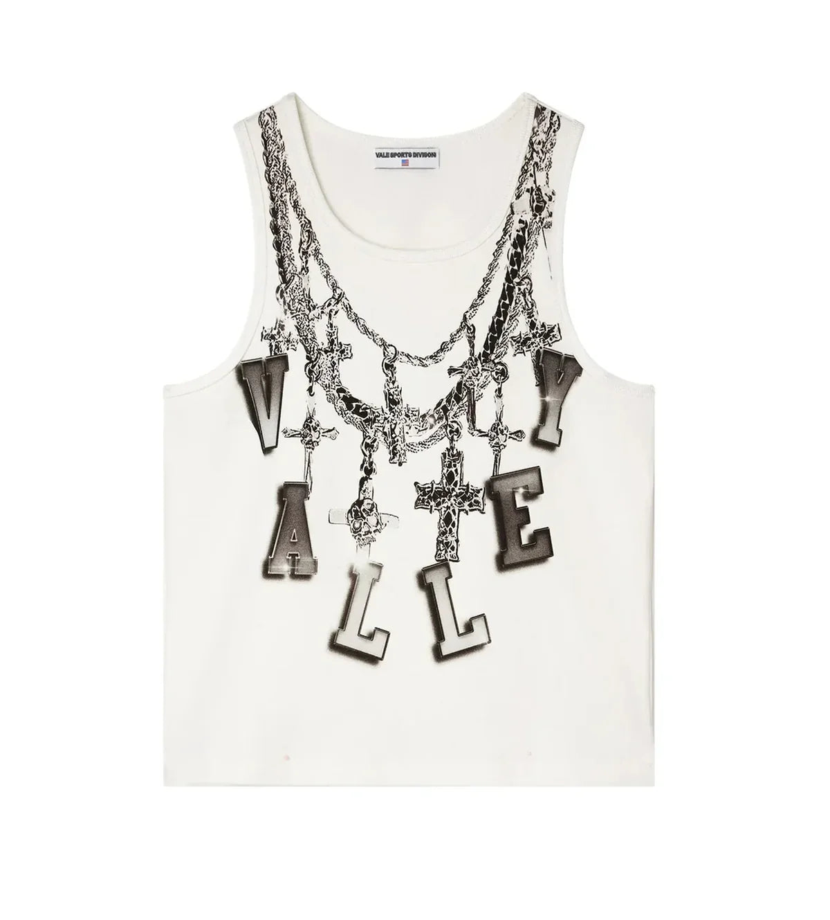 Vale "Chain" White Tank Top