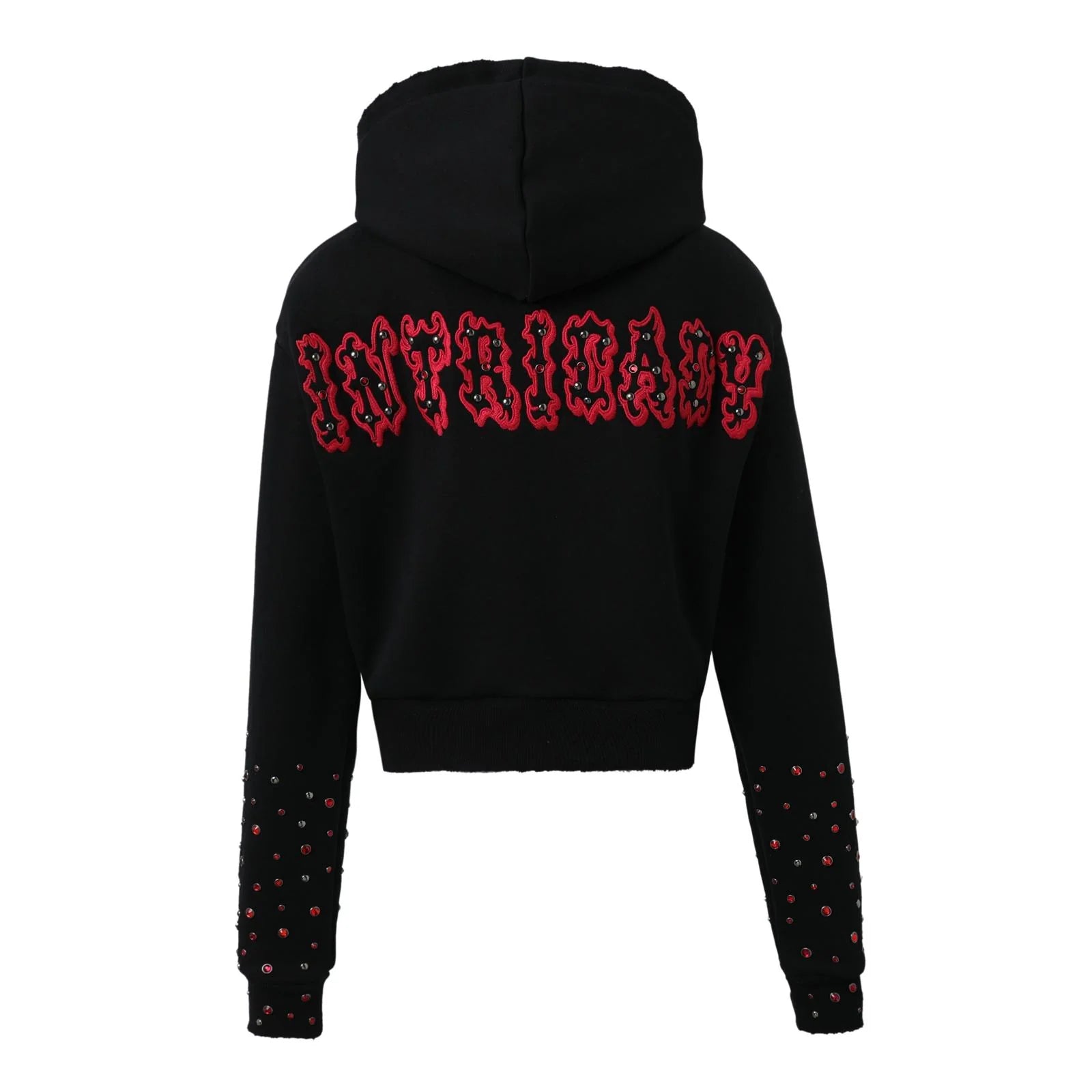 Lost Intricacy "Black/Red Patch" Zip-Up Hoodie (Women)