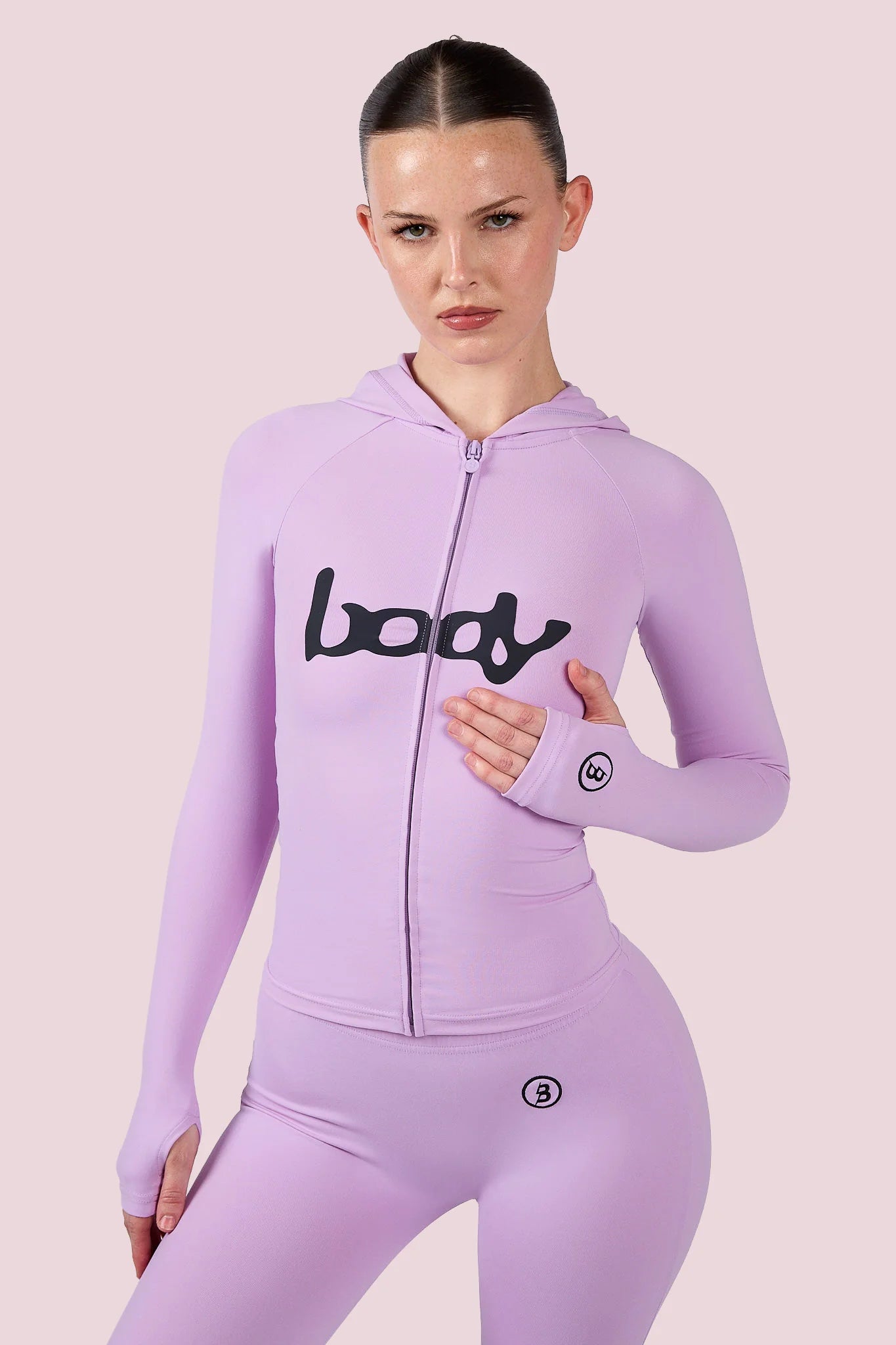 Body By Raven Tracy Basics Hoodie (Lavender/Black)
