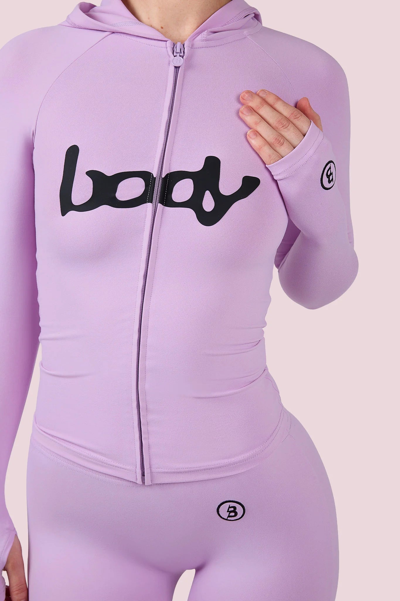 Body By Raven Tracy Basics Hoodie (Lavender/Black)