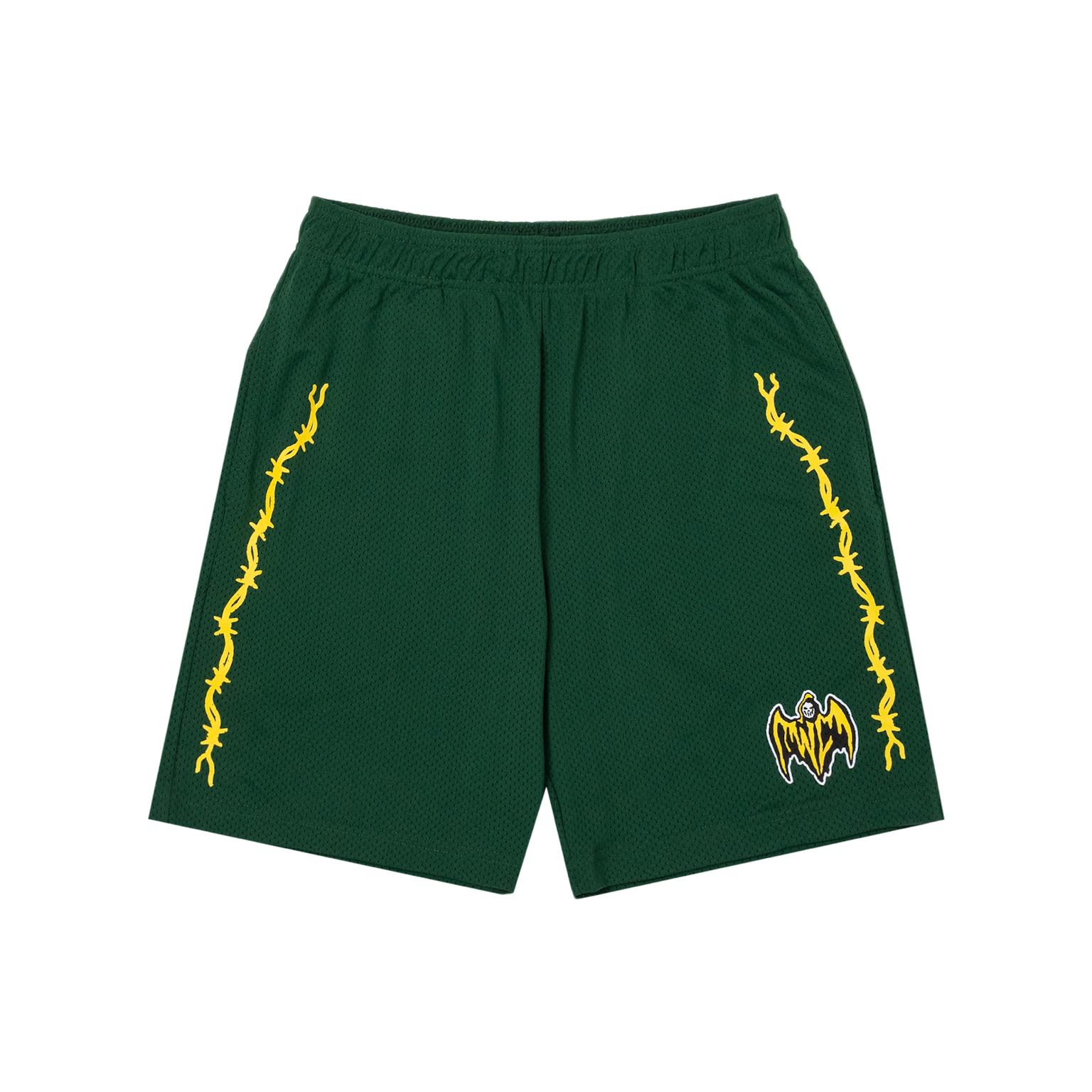 Warren Lotas Green/Yellow Mesh Shorts