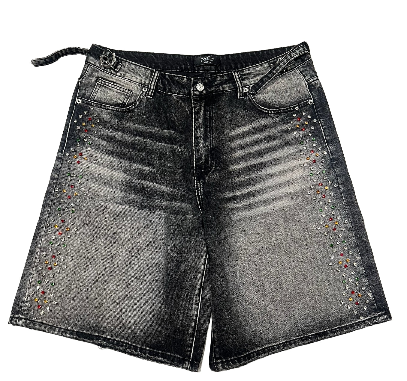 HMDD H-Star Crystal Jean Shorts