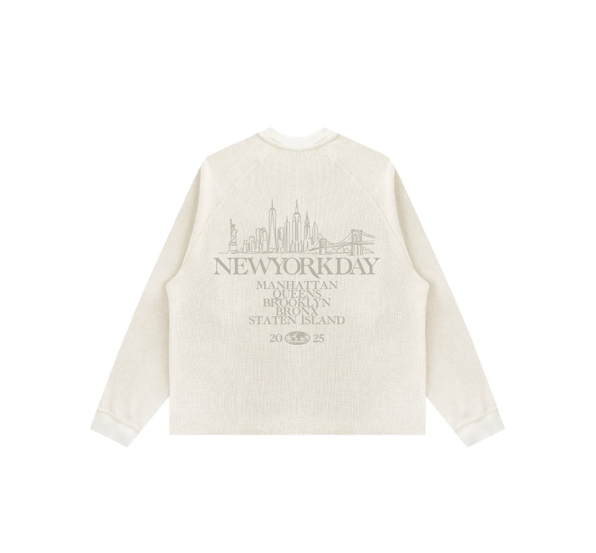 A New York Day "Dreamers" Long Sleeve Thermal (Cream)