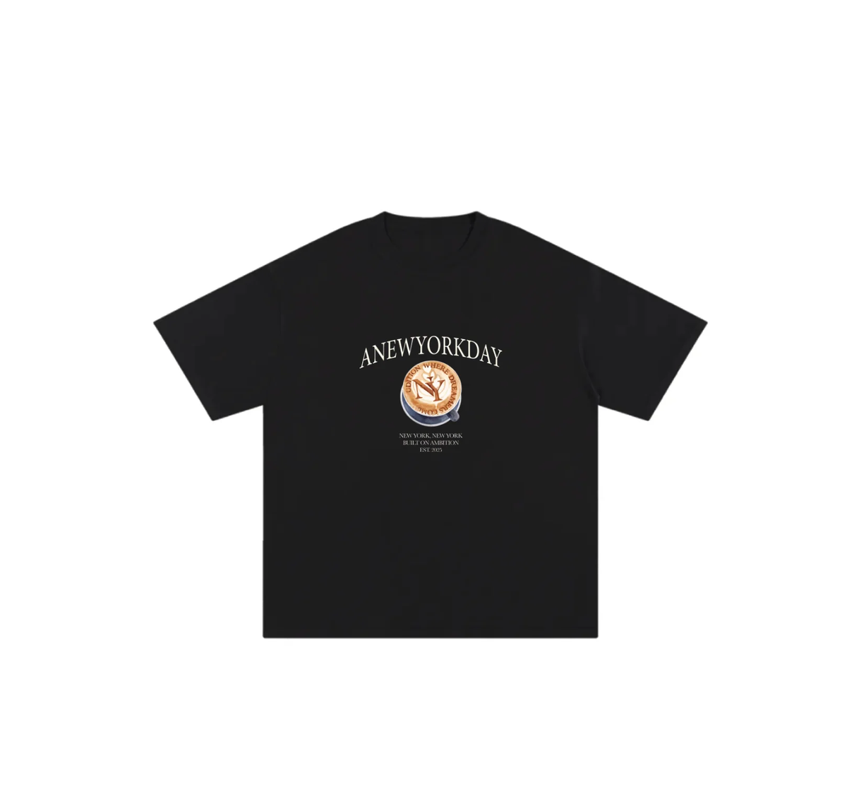 A New York Day "Cafe" T-Shirt (Black)