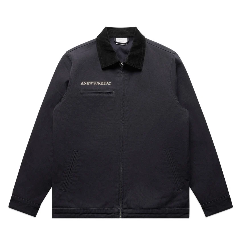 A New York Day "Floral" Workwear Jacket (Navy)