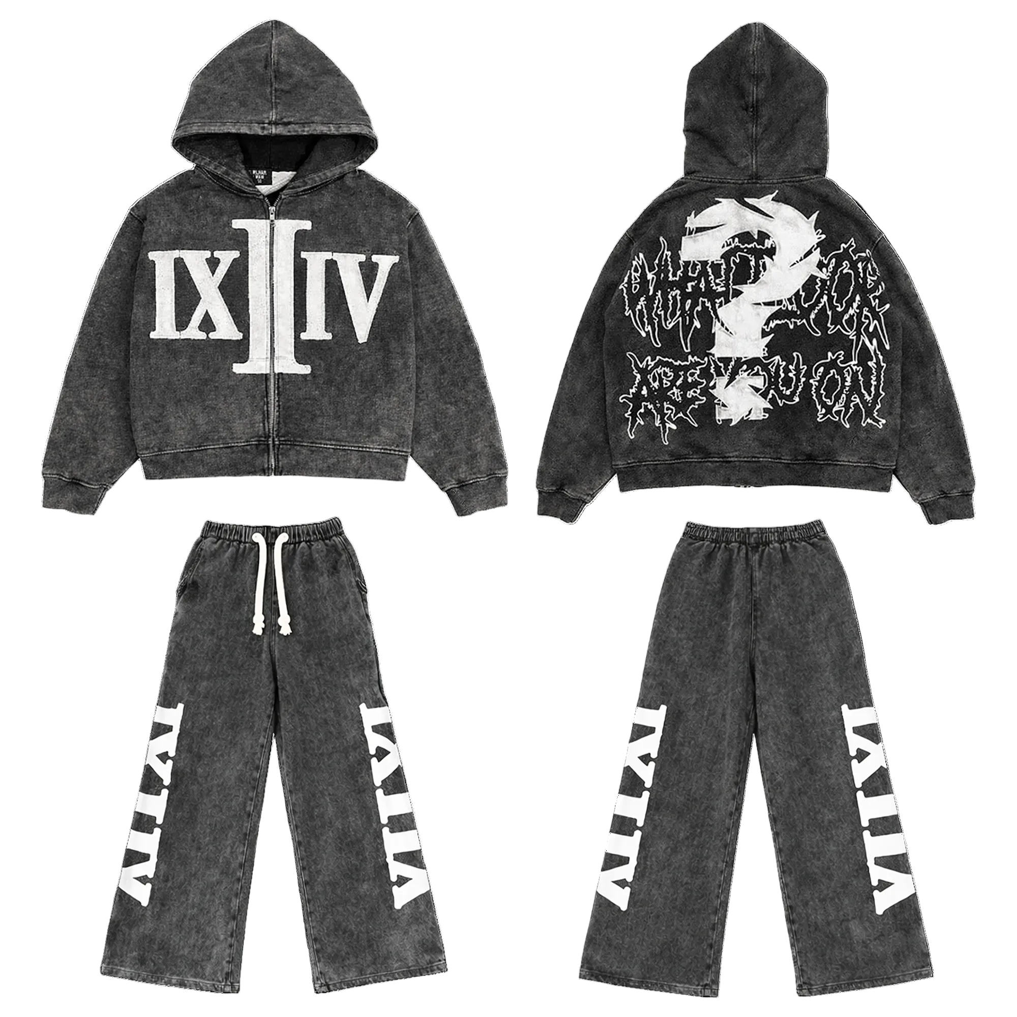 Floor 914 "Numeral" Zip-Up Set