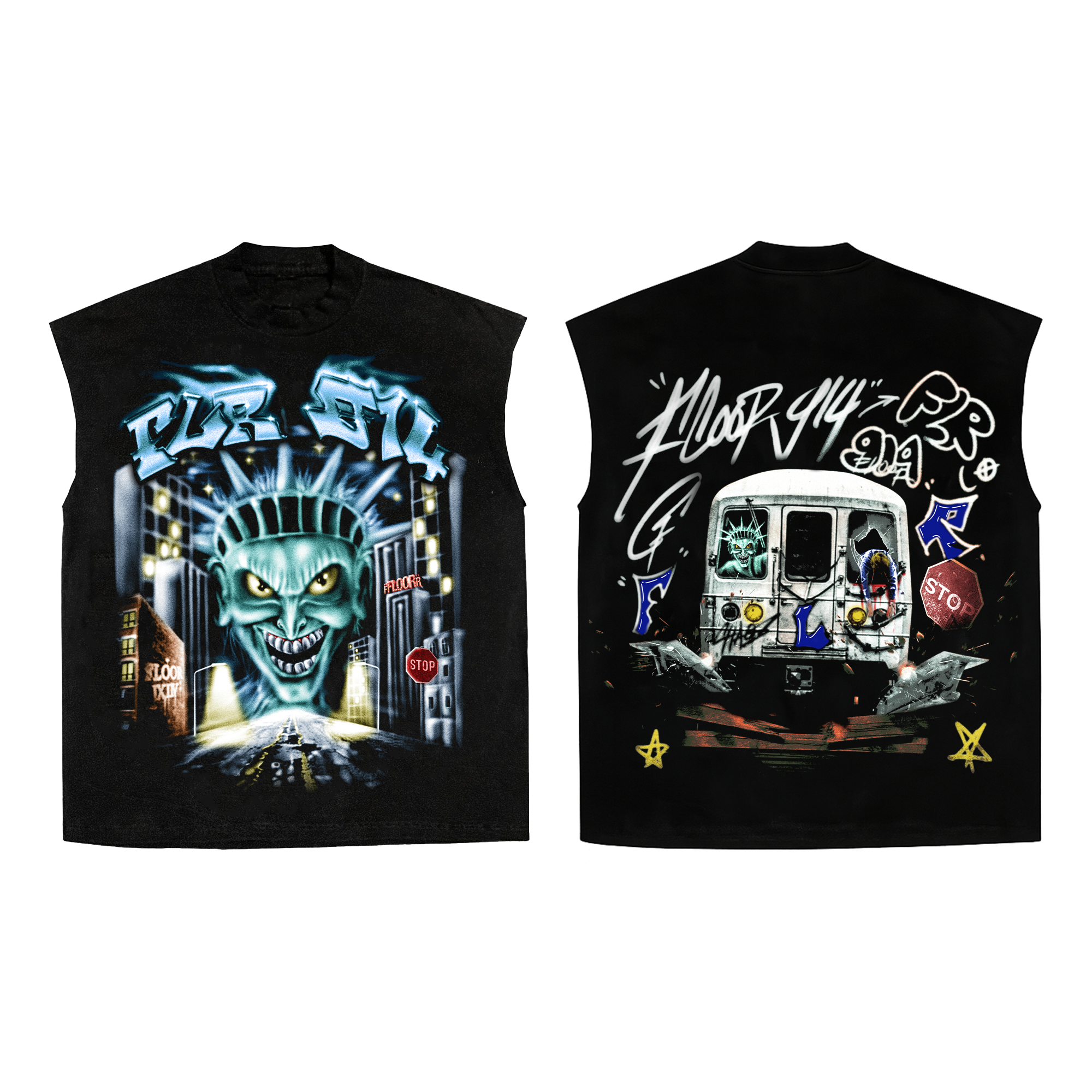 Floor 914 "Clown City" Sleeveless T-Shirt