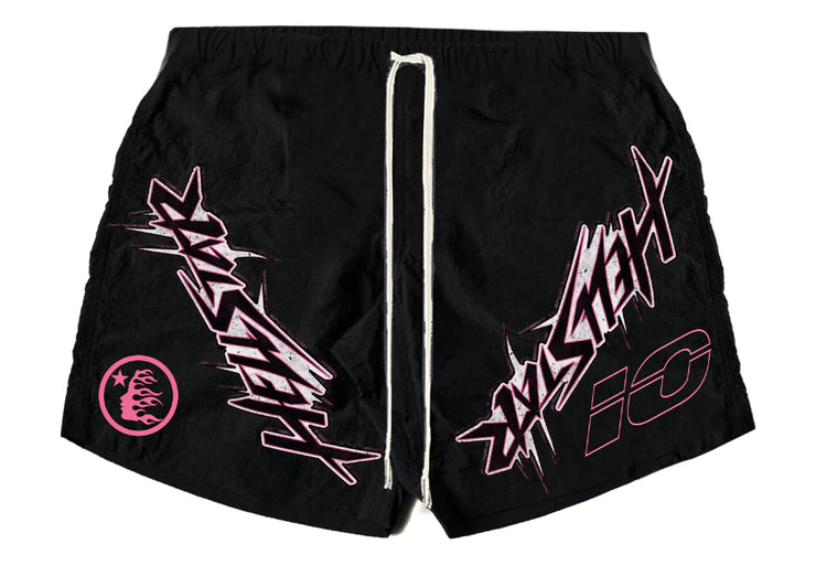 Hellstar Waxed Nylon Athletic Shorts