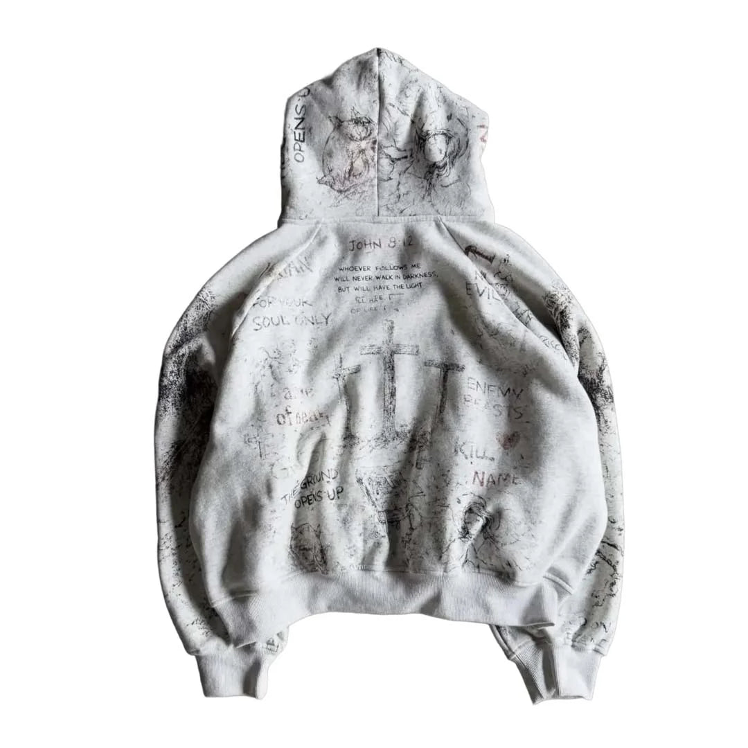 We Are Righteous "No Evil" Zip-Up Hoodie