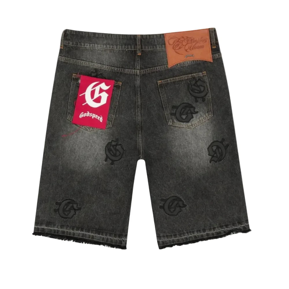 Godspeed "Infinity" Jean Shorts (Black Wash)