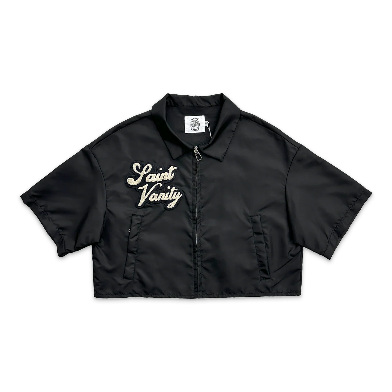 Saint Vanity "Black" Zip Up Nylon Shirt (Women)